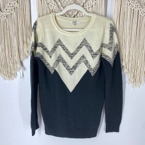 BB Dakota Revolve Color-block Chevron Knit Sweater